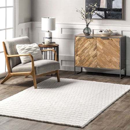 Nuloom Nia Tile Faux Rabbit Machine Washable Area Rug 3ft 9in x 6ft HJWR04A-3906